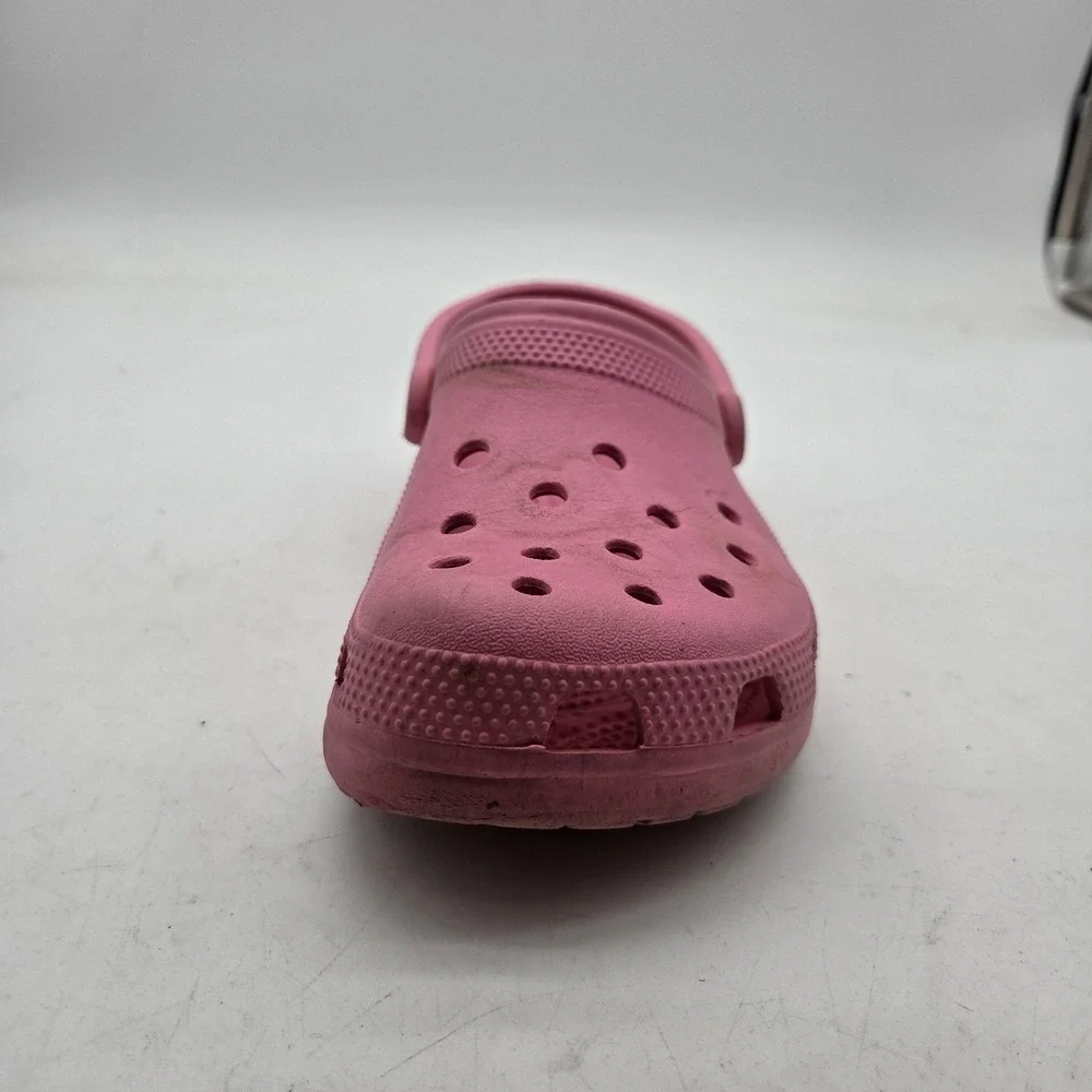 Crocs Shoes Kids Size 7 Pink Classic Clog Slip On Sandals Casual Rubber